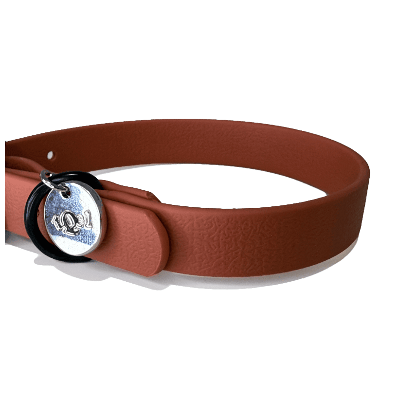 Collar impermeable para perros teja