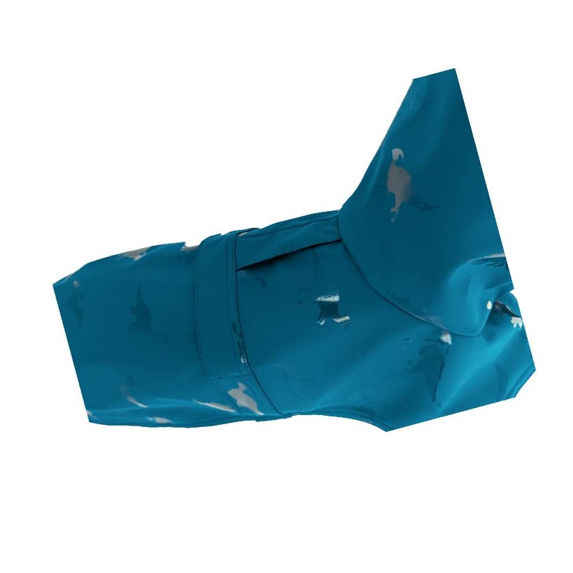 chubasquero azul para perros