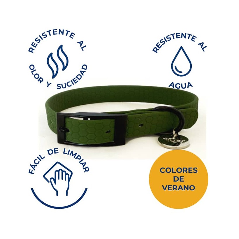 Collar para perros verde