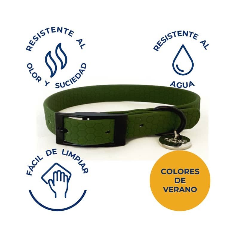Collar para perros impermeable Olive