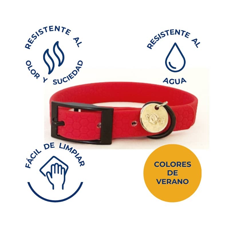 Collar para perros impermeable Ruby