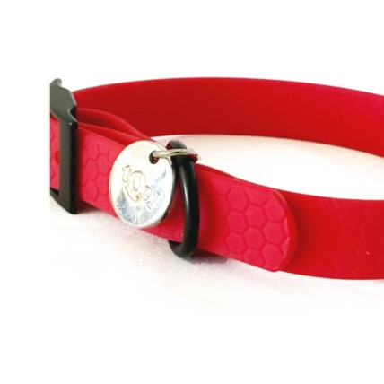 collar perro pequeño rojo