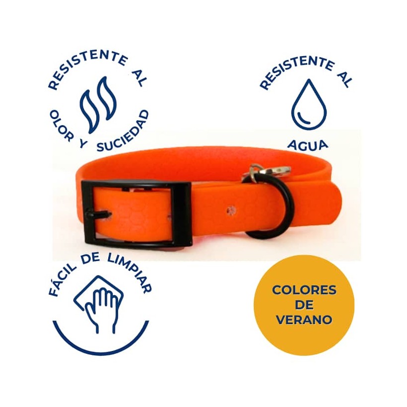 collar perro naranja