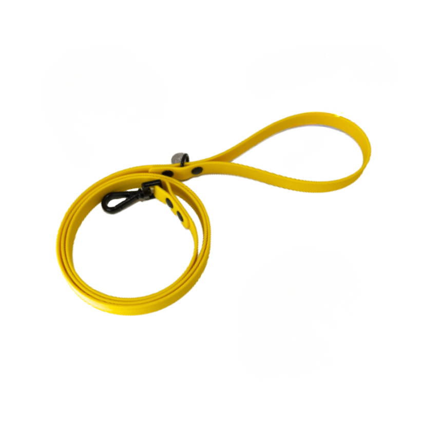 correa para perros amarilla larga