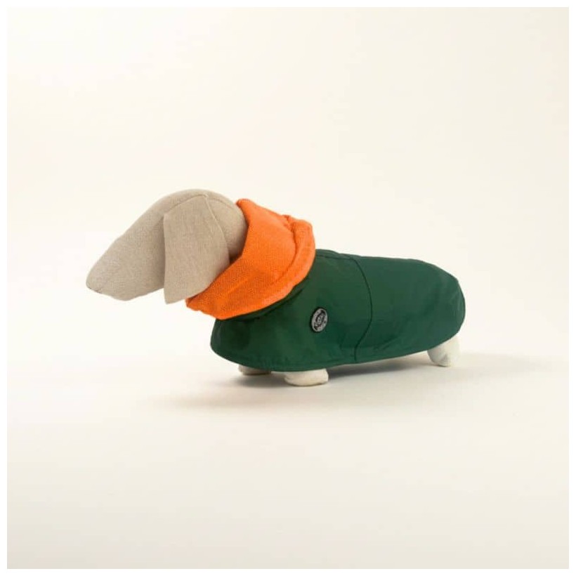 Chubasquero Tintin Air Green para perros pequeños