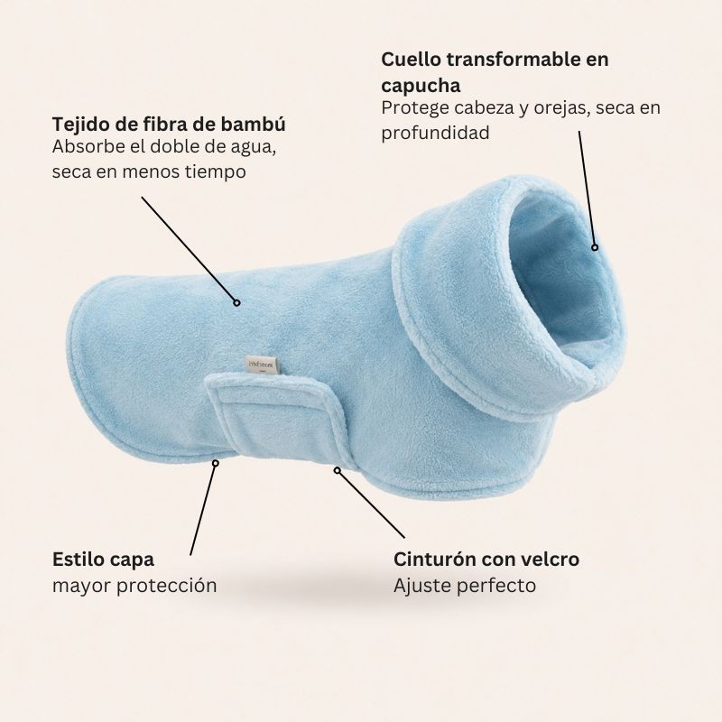 Albornoz para perros suave
