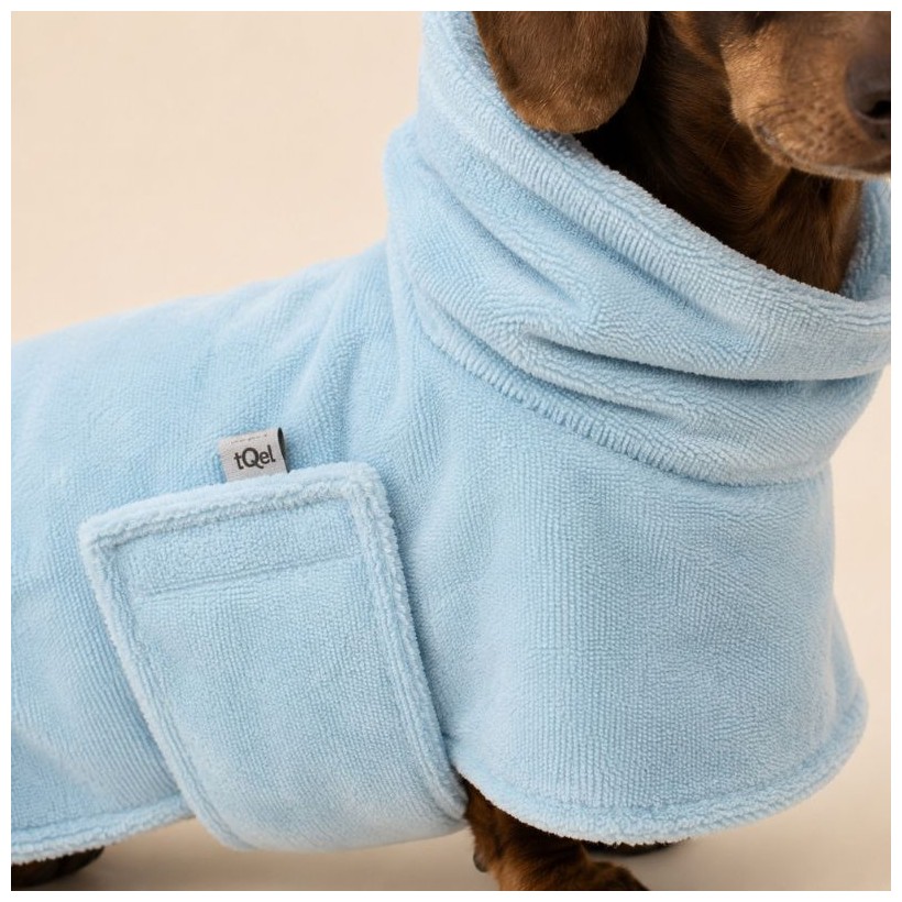 Toalla azul para perros