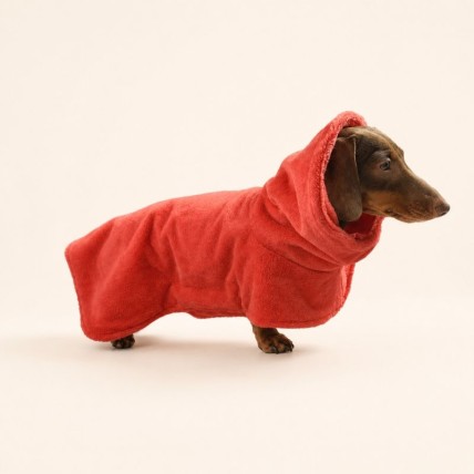 Albornoz para perro salchicha
