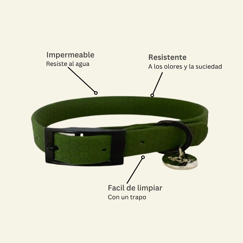 Collar para perros verde