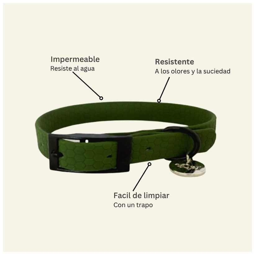 Collar para perros verde