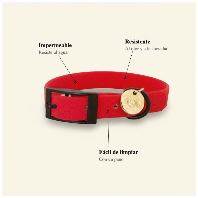 collar para perros rojo