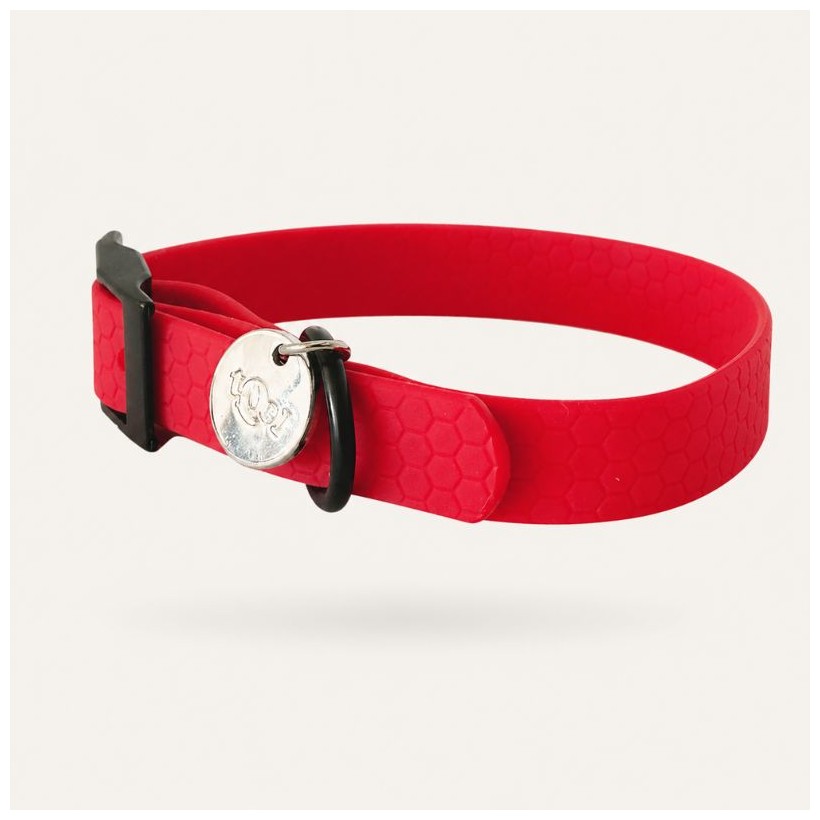 collar perro pequeño rojo