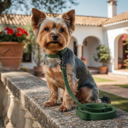 correa resistente para perros pequeños verde