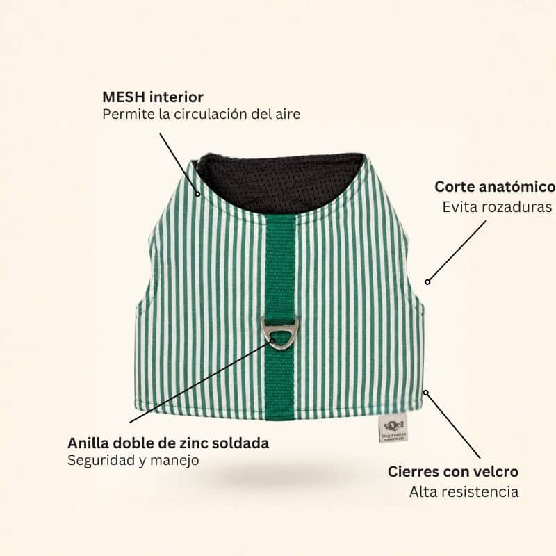 Arnés de verano Stripes Green