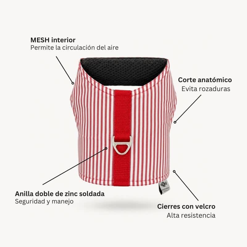 Arnés de verano Stripes Red