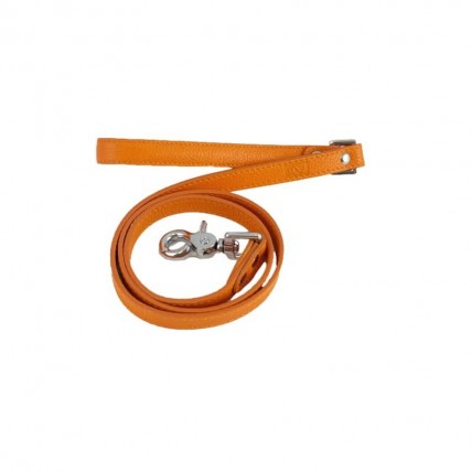 Mandarina leather dog leash